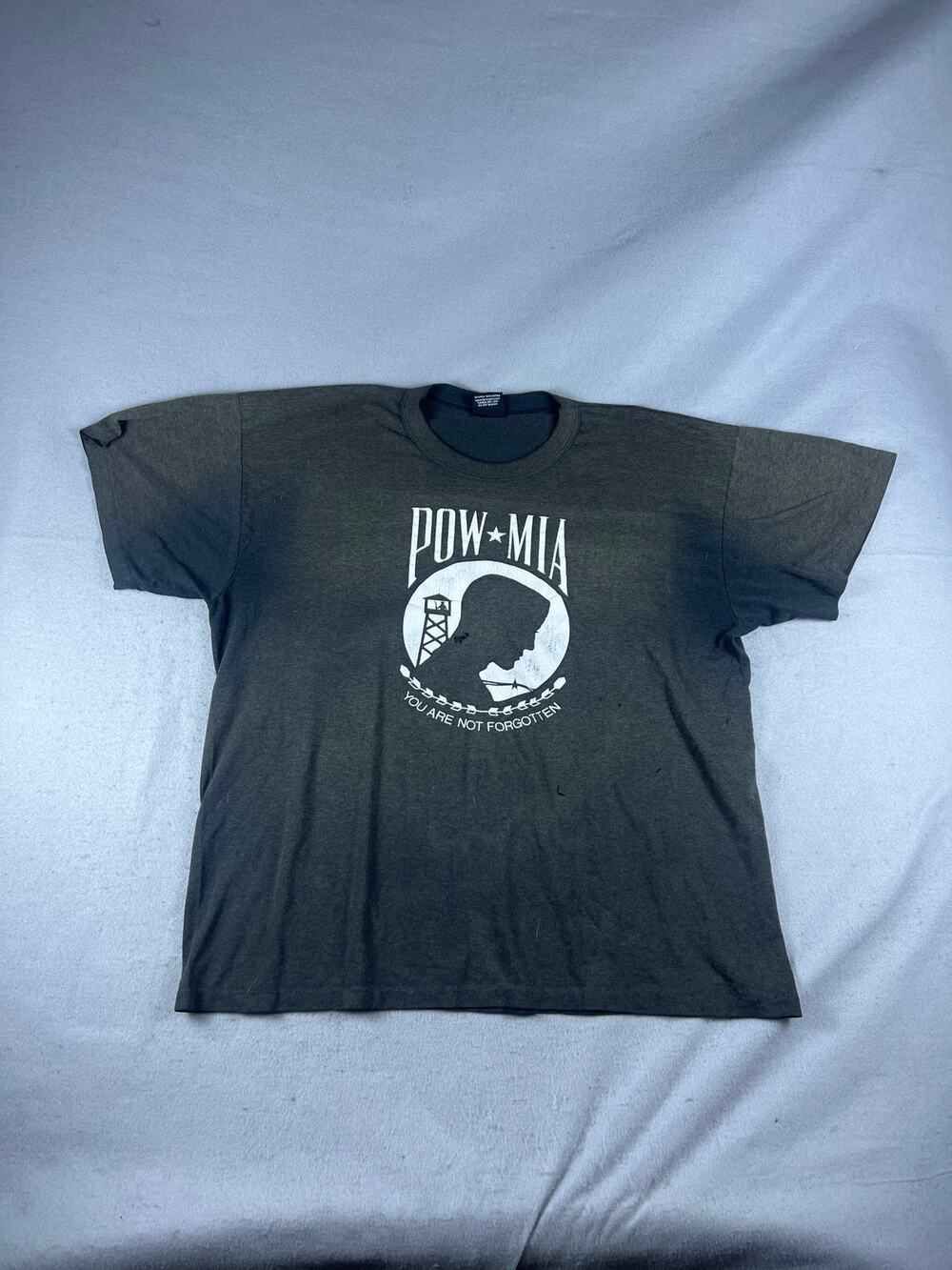 Vintage Rothco T-Shirt Mens 2XL Green Gray POW MIA You Are Not Forgotten Graphic